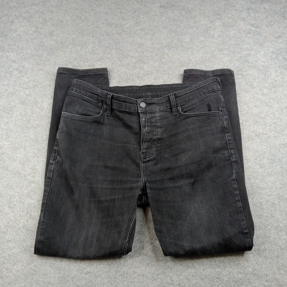 Ksubi Jeans Mens 36x29 Black Charcoal Wash Slim Skinny Stretch Denim Pants